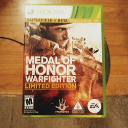 XBOX#360-medal of honor warfighter{limited edition}video gaming disc