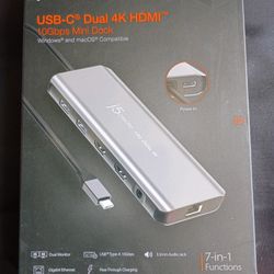 J5create USB-C DUAL 4K HDMI 10Gbps MINI DOCK