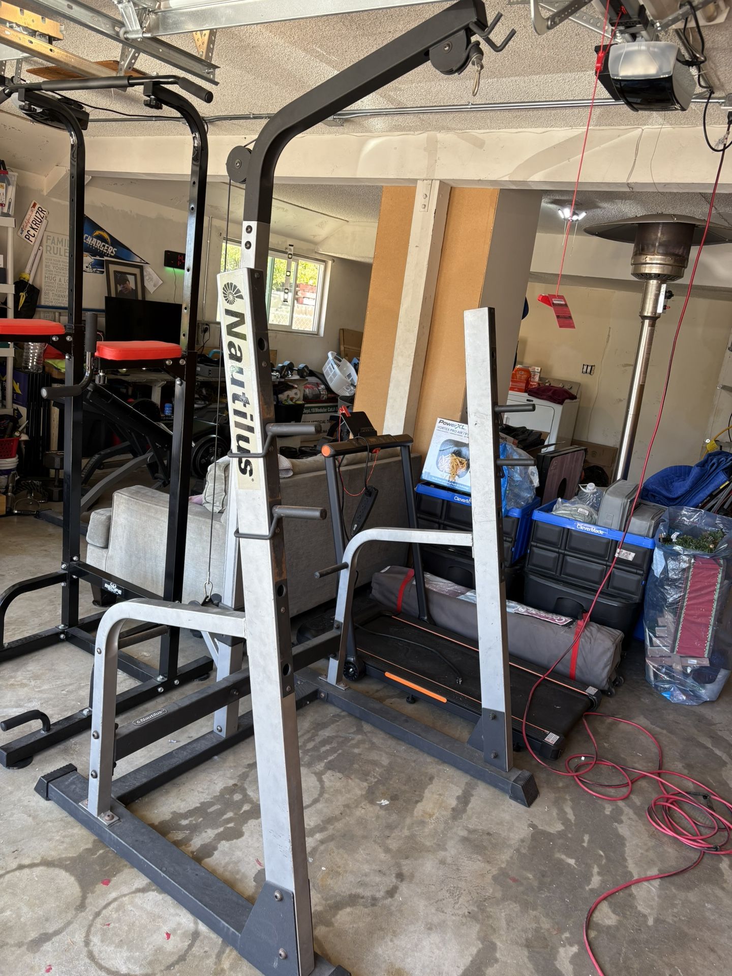Workout Set W/bench, Weights, And Pullup/leg Bar