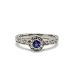 Blue Stone Lady Diamond Ring .24 CTW EPJ025209