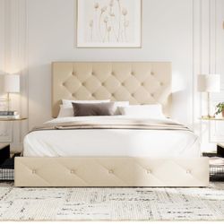 Brand New In Box Modern Full Size Platform Bed With Drawers!!!