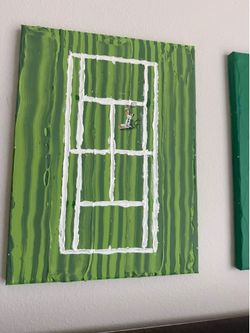 Roger Federer Wimbledon painting