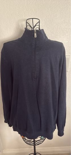 Saks Fifth Avenue Navy Blue Quarter-Zip Pullover
