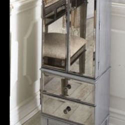 Pier One Hayworth  Mirrored  Jewelry Armoire 