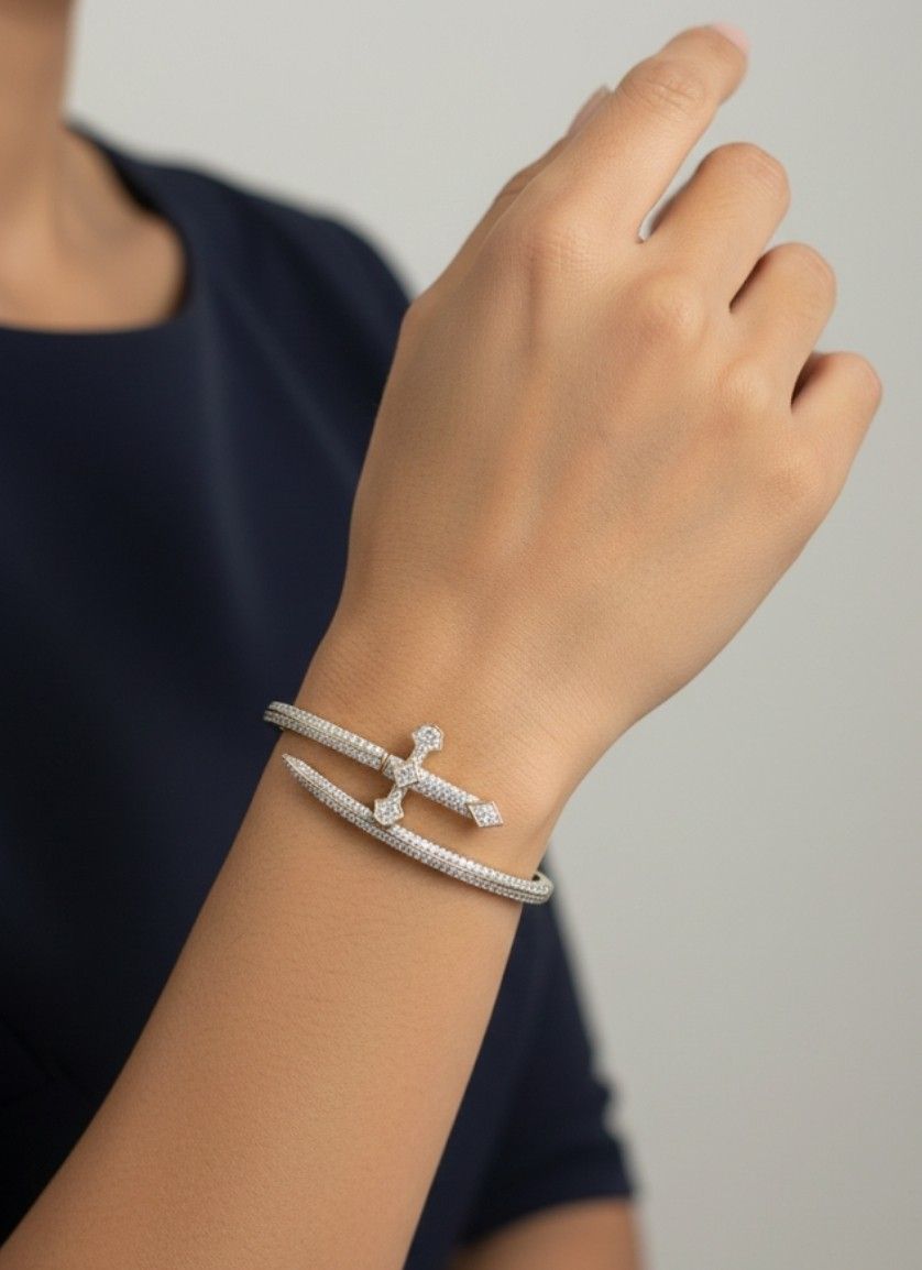 10k gold 1.75ctw natural diamond bangel bracelet 