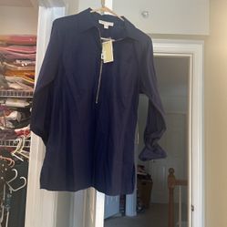 medium size michael kors Navy blouse 