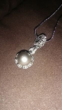 18 inch silver necklace w/ dainty charm