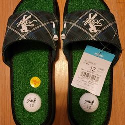 Brand New Reef Mulligan Golf Slide Sandal Green Fairway Men Size 12