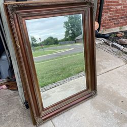 Large Ornate Framed Mirror – $10