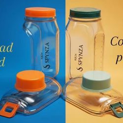 Salad Container Combo Pack  (set Of 2) 1 Green 1 Orange