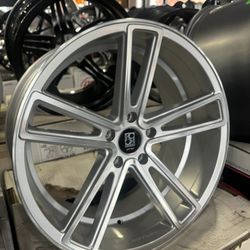 20”x10” KOKO WHEELS FOR SALE!!! 5x120  / MACHINED SILVER
