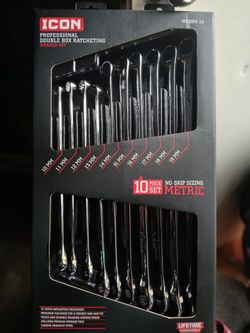 ICON Professional Metric Double Box Ratcheting Wrench Set