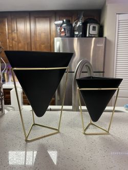 Black And Gold Pencil holders 