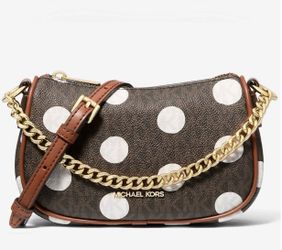 Michael Kors Carmela Small Polka Dot and Signature Logo Pochette