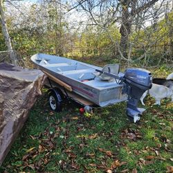 14 Foot Aluminum 8 Hp Yamaha 2200.00