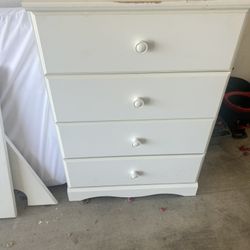 Dresser, Desk And Twin Bed Set