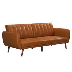 Faux Leather Futon