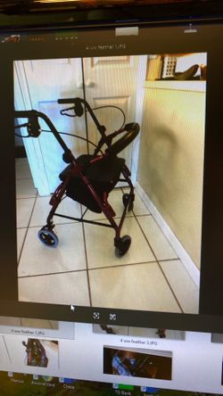 4 Wheel walker larger seat and basket