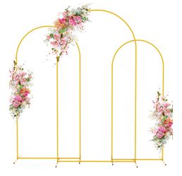 Wedding Arch Backdrop Stand 7.2FT,6.6FT,6FT Gold Metal Arch Stand