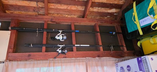 2 big surf fishing rod and reel