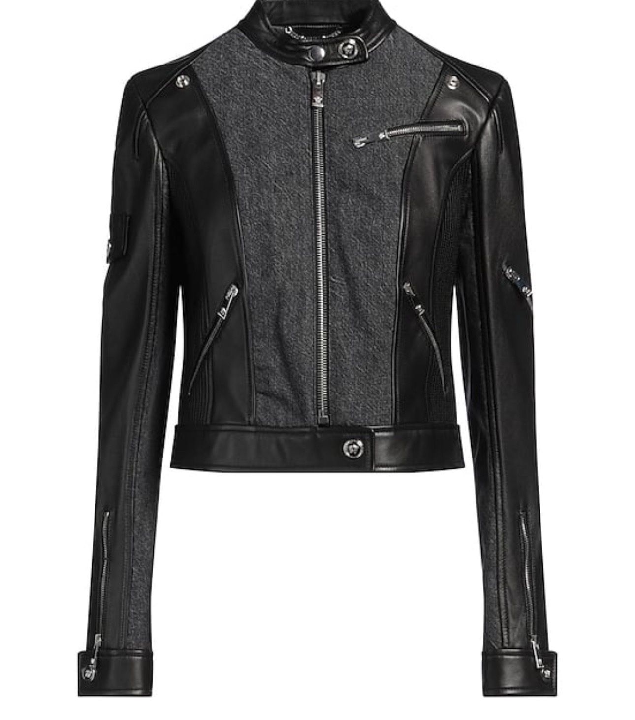Versace Women’s Leather Biker Jacket