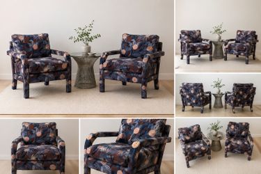 Anthropologie Delaney Frederica Velvet Accent Chair (2)