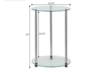 Glass side table