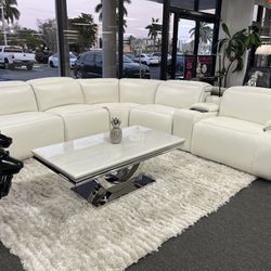😱😱 Mothers Day Special On Power Leather Zero Gravity Sectional!! $3799 😱😱