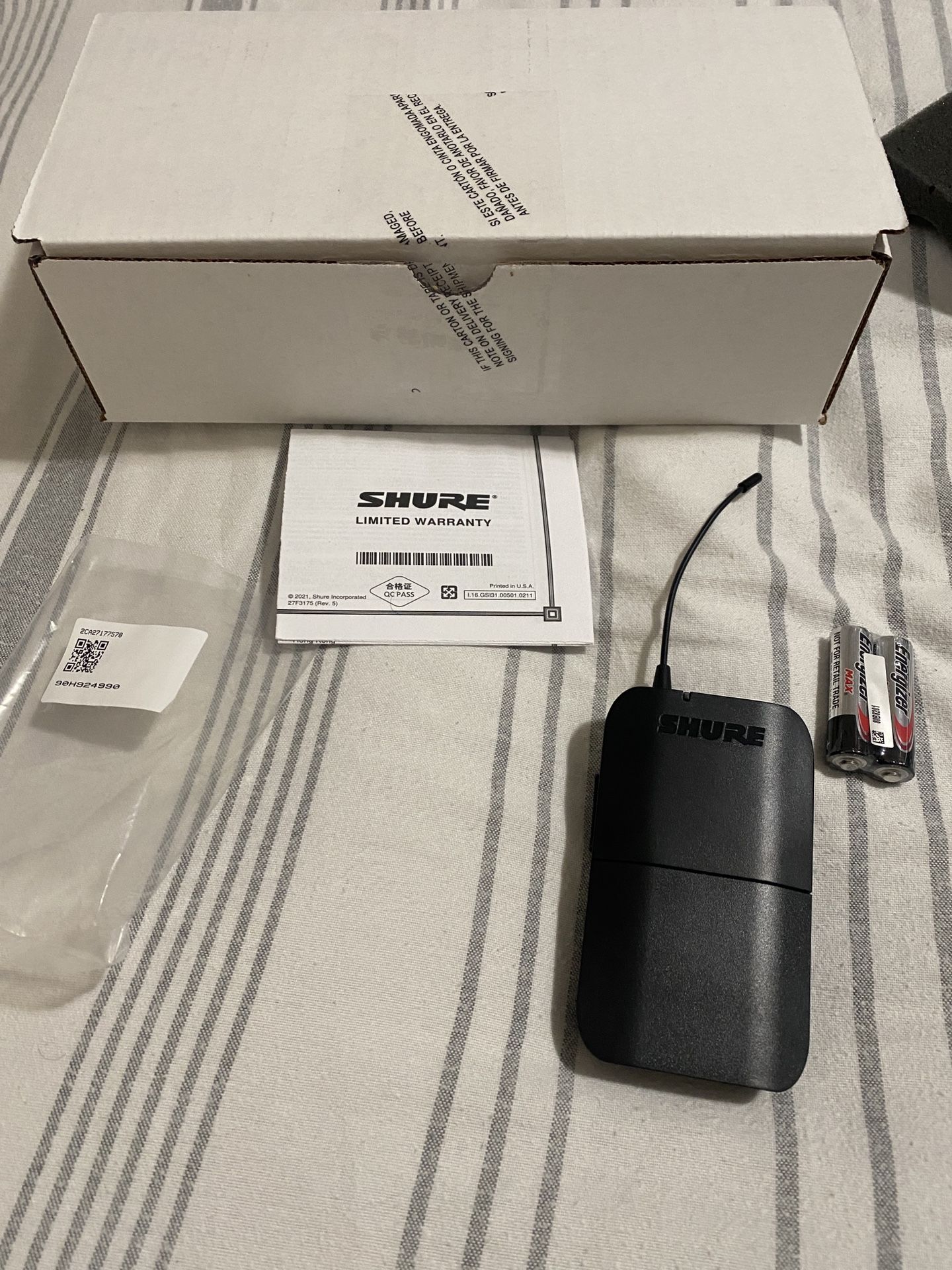 Shure BLX1 Wireless Bodypack Transmitter Band H9 (512-542 MHz