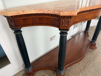 Marble top console table