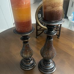 Scented Candles with Mosaic Glass Stands