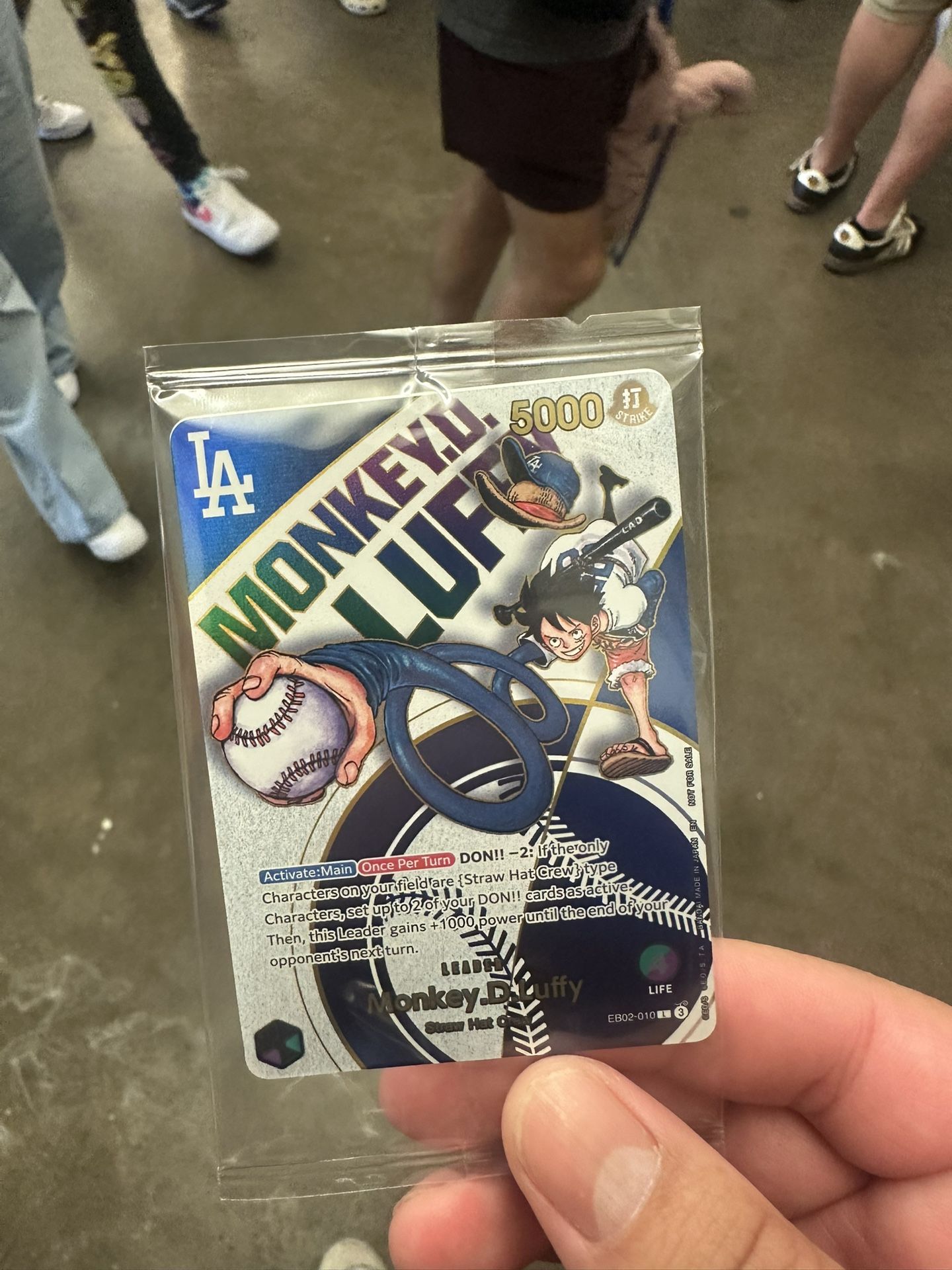 ONE PIECE LUFFY DODGERS CARD! ANIME!