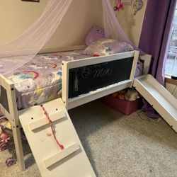 Twin Size Loft Bed With Slide