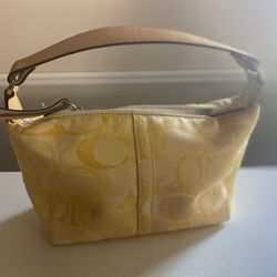 Mini Yellow Authentic Coach Bag