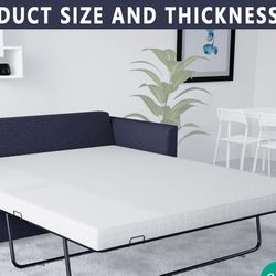 Twin Size 4 Inch Memory Foam Replacement Mattress for Sleeper Sofa and Couch Beds,Twin Size,CertiPUR-US Certified,Washable Cover(Sofa Not Included) Ge