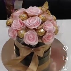 Satin Ribbon Roses & Chocolates 