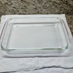 Vintage Pyrexx Clear Model 233N Casserole Dish, 13 1/2” X 8 3/4” X 2” 