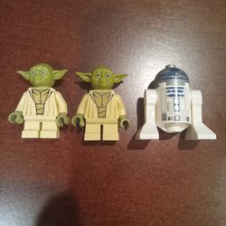 Lego Star Wars Minifigures Yoda Olive Green R2d2