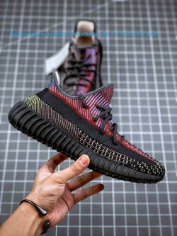 Adidas YEEZY BOOST 350 V2 FW5190 Black and Red Splicing Sports Shoes