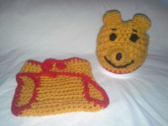 Crochet hats and diaper covers