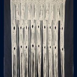 Macrame Curtain - Room Separator - Bohemian Home - Wall Hanging 90" X 42"