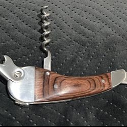 Laguiole L’eclair Corkscrew Wine Opener Waiter’s Friend in Stainless Steel, Wood