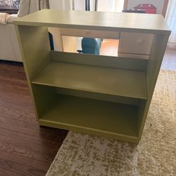 Green Solid Wood Bookshelf 