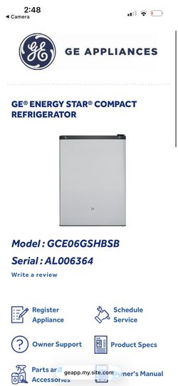 GE ENERGY STAR® COMPACT REFRIGERATOR