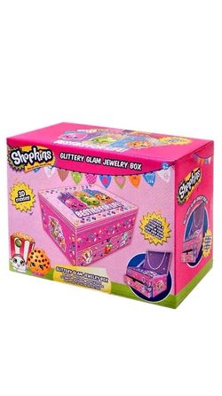 Brand new shopkins glitter glam Jewerly box 24pcs