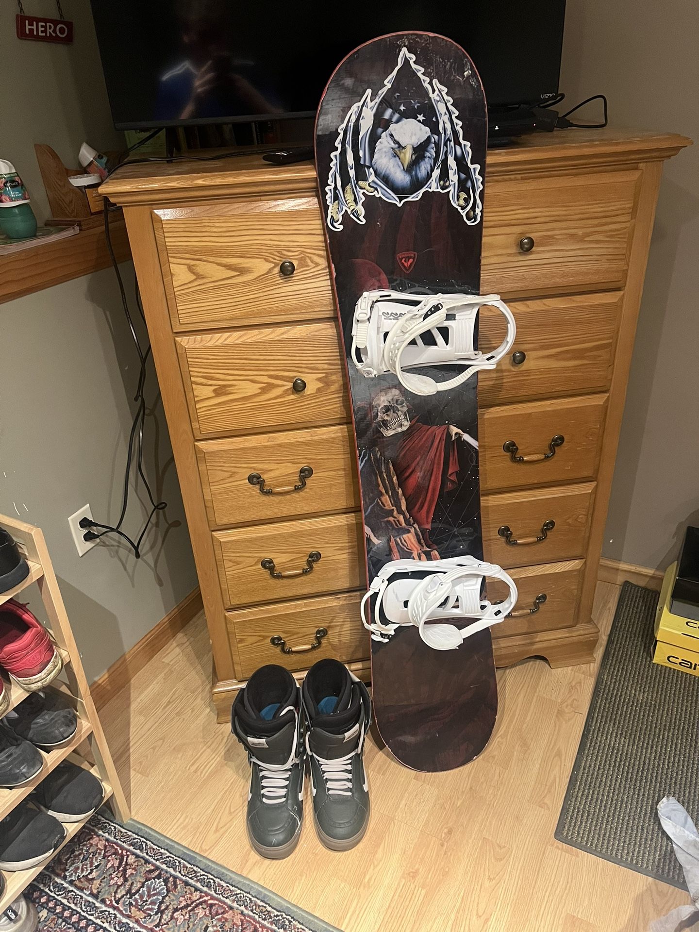 Snowboard Set With Helmet