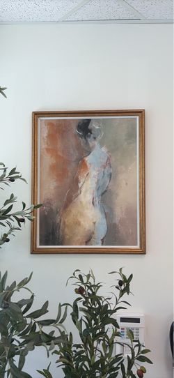 Framed Female Silhouette Print 23x29