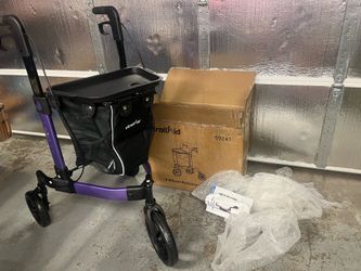 3-Wheel Rollator Walker, Just Assembled, See All Photos.