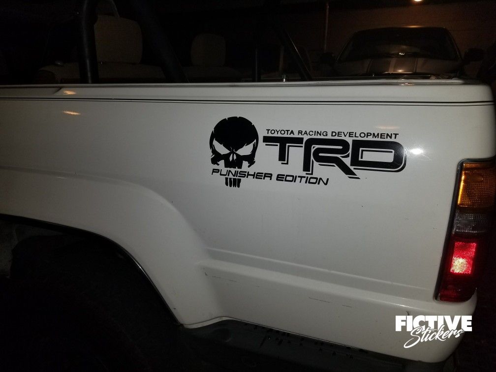TOYOTA TRD PUNISHER EDITION BED DECALS