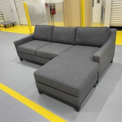 Gray Couch With Reversible Chaise 